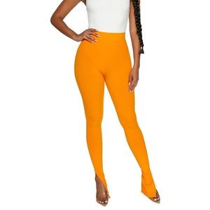 Orange naked wardrobe leggings